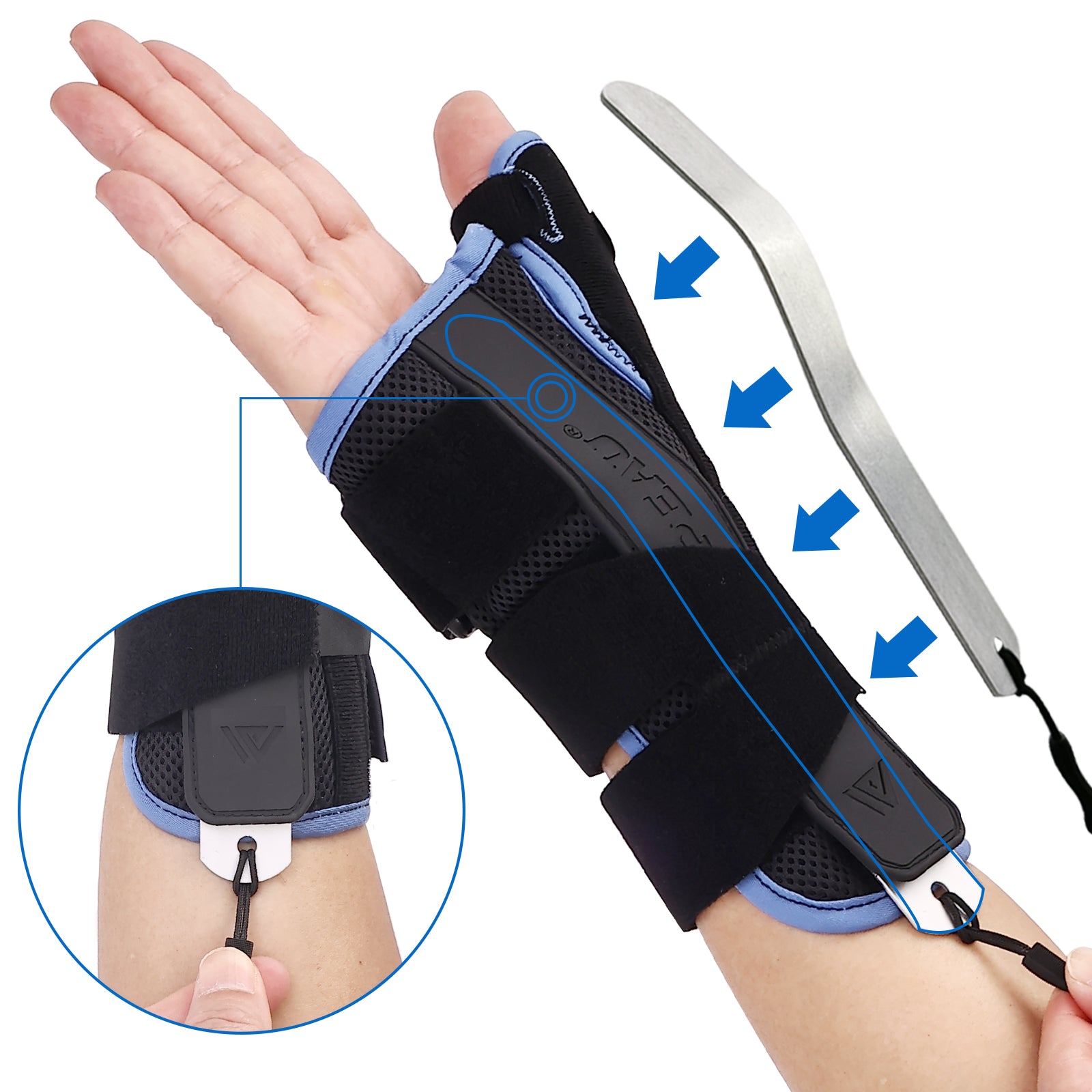 VP0906 VELPEAU Wrist Brace Thumb Spica Splint Support