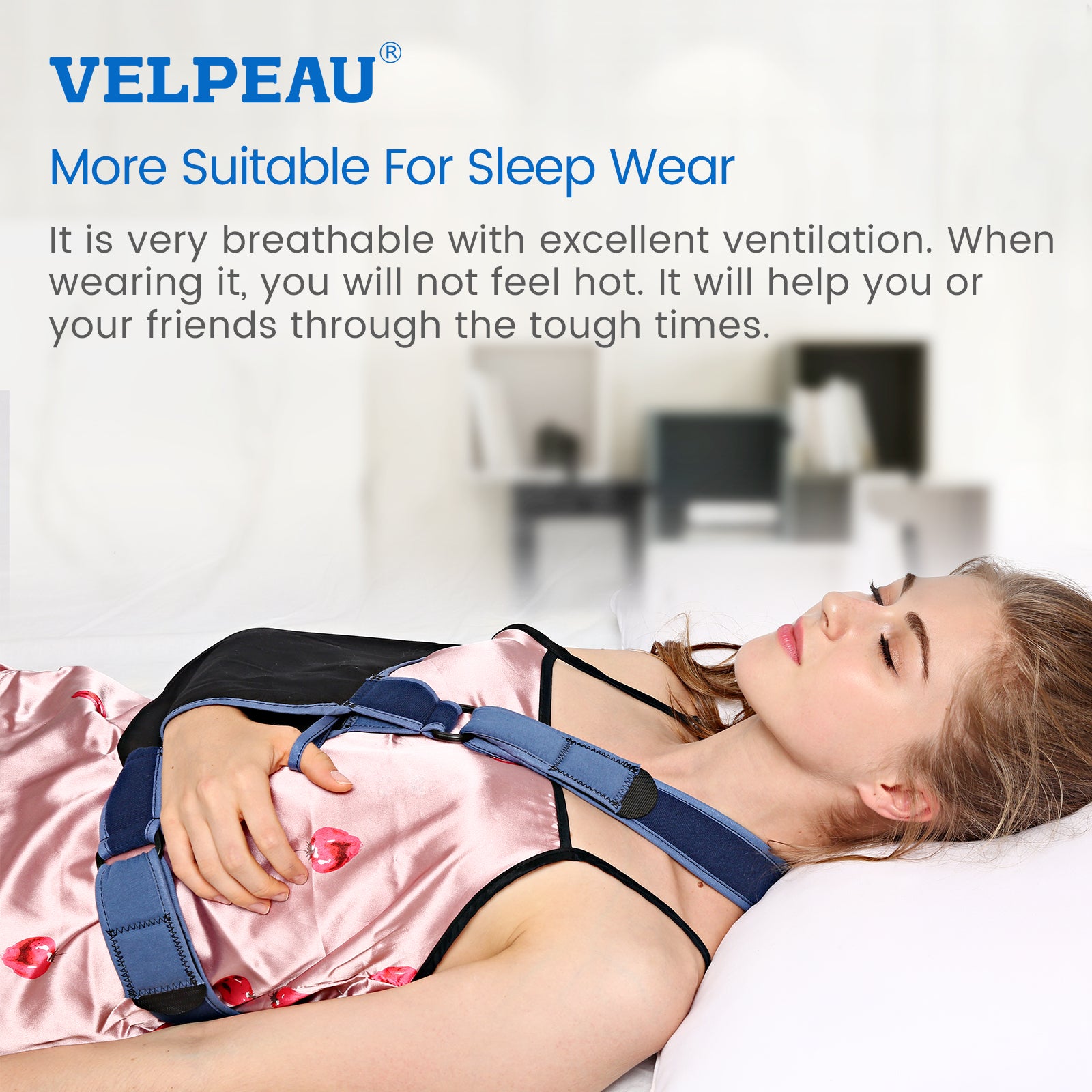 VP0302 VELPEAU Arm Sling with Waist Strap Comfort Version