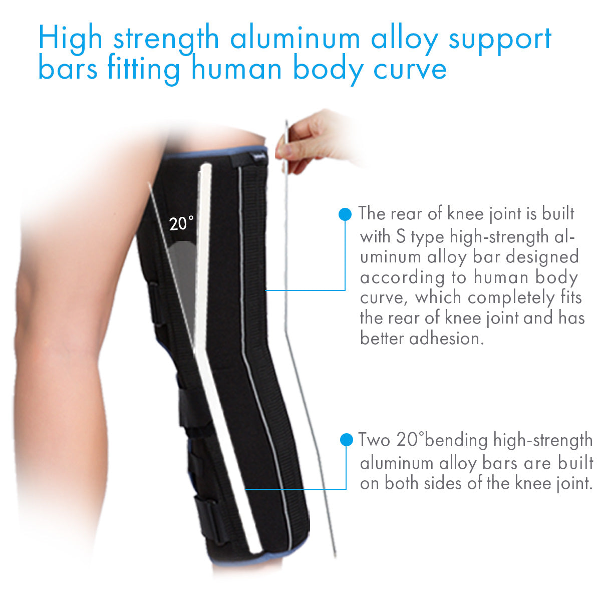 Knee Immobilizer, Full Leg Brace, Leg Immobilizer Brace, Breathable  Adjustable Comfort Splint, for Post-Surgery Recovery,M,High Credit1 :  : Health & Personal Care