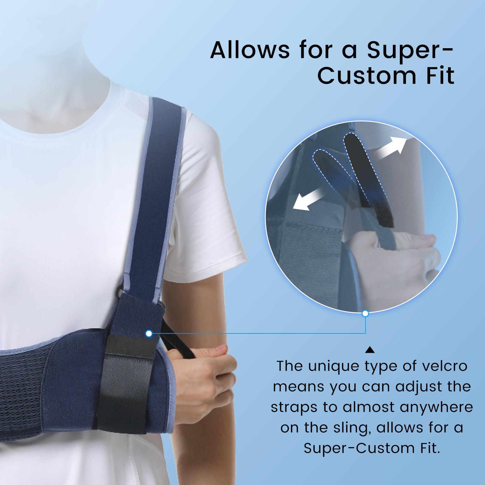 VP0306B VELPEAU Arm Sling Shoulder Immobilizer Breathable Version
