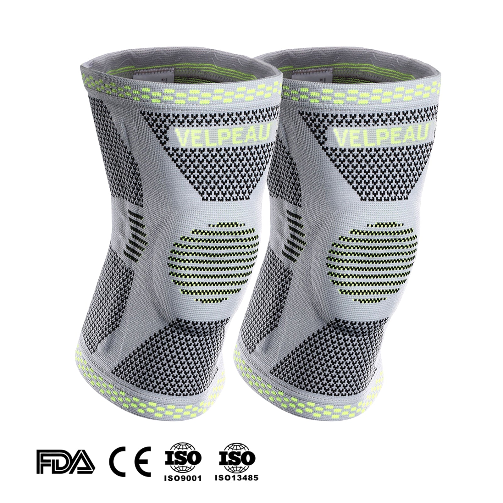 VP1206 VELPEAU Knee Compression Sleeve Knee Brace for Pain Knee Support